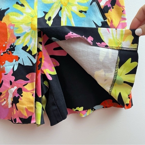Cache Tropical Floral Print 90s Y2K Sporty Mini Skort Women’s Size 4 - Picture 3 of 8